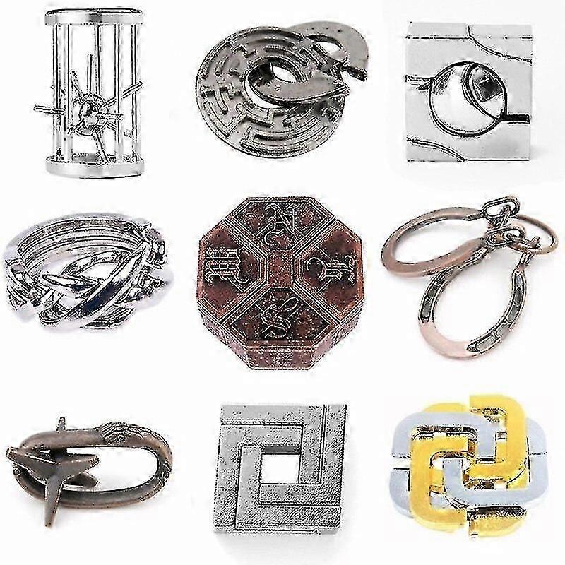 Intelligent Iq Test Lock Brain Tester Alloy Metal Puzzles Games Kids Adults Intelligent Toys For Child Talent Educational Toy