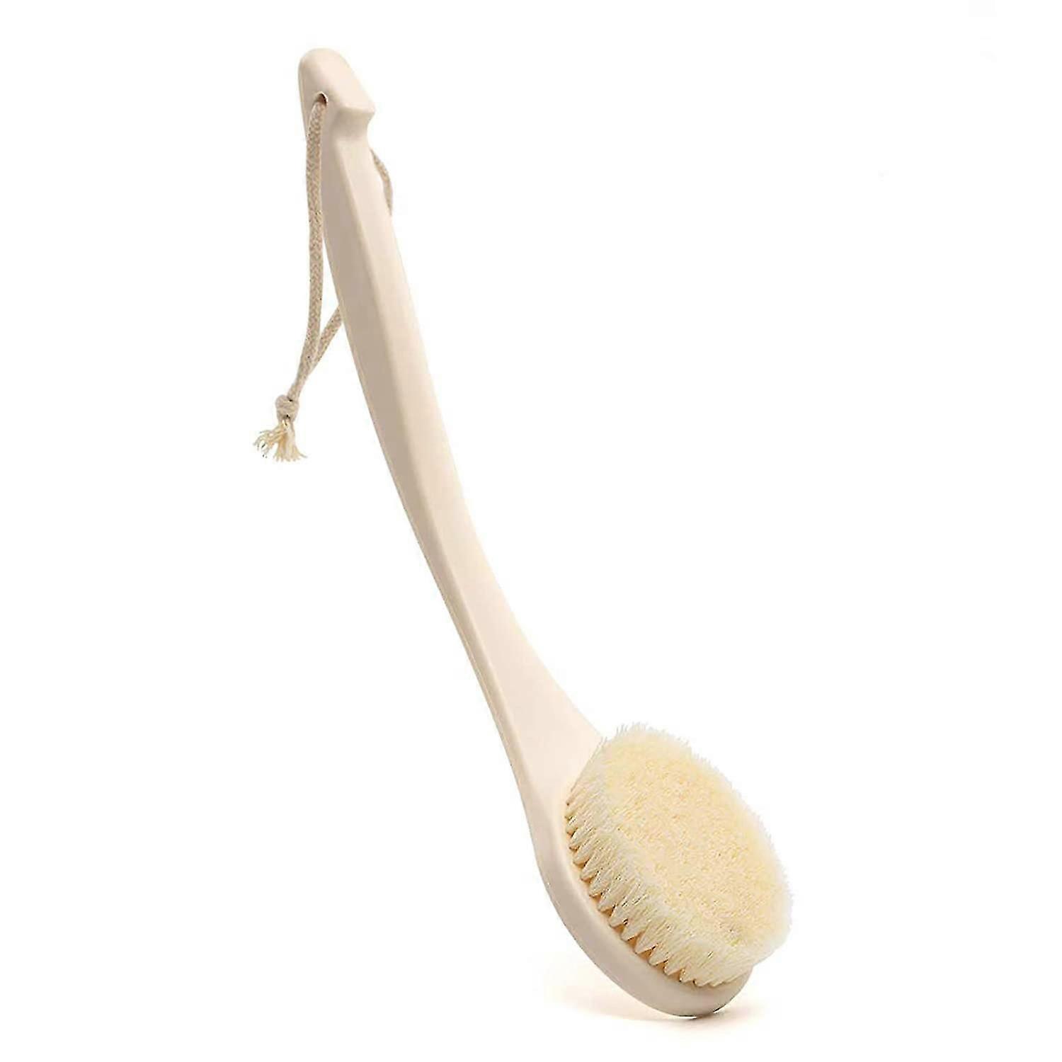 Bath Brush, Soft Long Handle Shower Scrubberwasher For Exfoliating Self-cleaning With Non-slip Handle And Storage Strap For Hygiene,0212