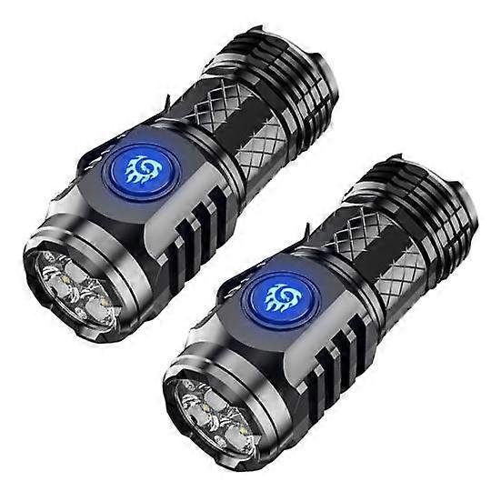 2Pcs Super Power Flashlights with 5 Lighting Modes High Lumens Waterproof