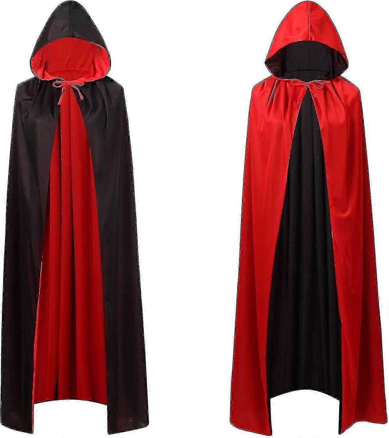 大人と子供のためのリバーシブルケープ、イースターハロウィンクリスマスマント仮装ヴァンパイア魔女ウィザードロールプレイマント