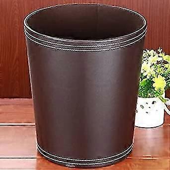 Leather Trash Can, Garbage Bin Or Recycling Bin For e Or Office, Bin For Storing And Containing Waste In Bathroom, Kitchen, e Office