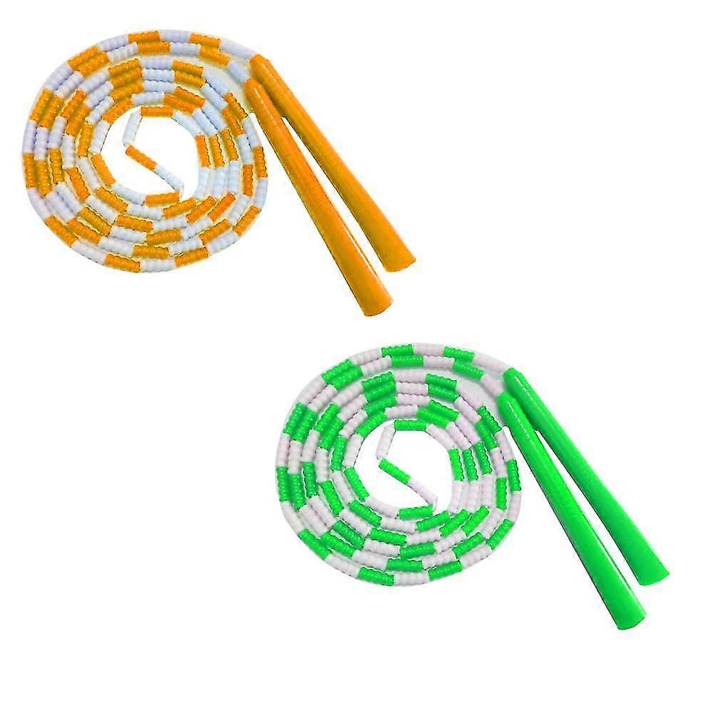 Soft Beaded Long Skipping Rope Adjustable Segmented Tangle-free Double Workout Fitness For Kids