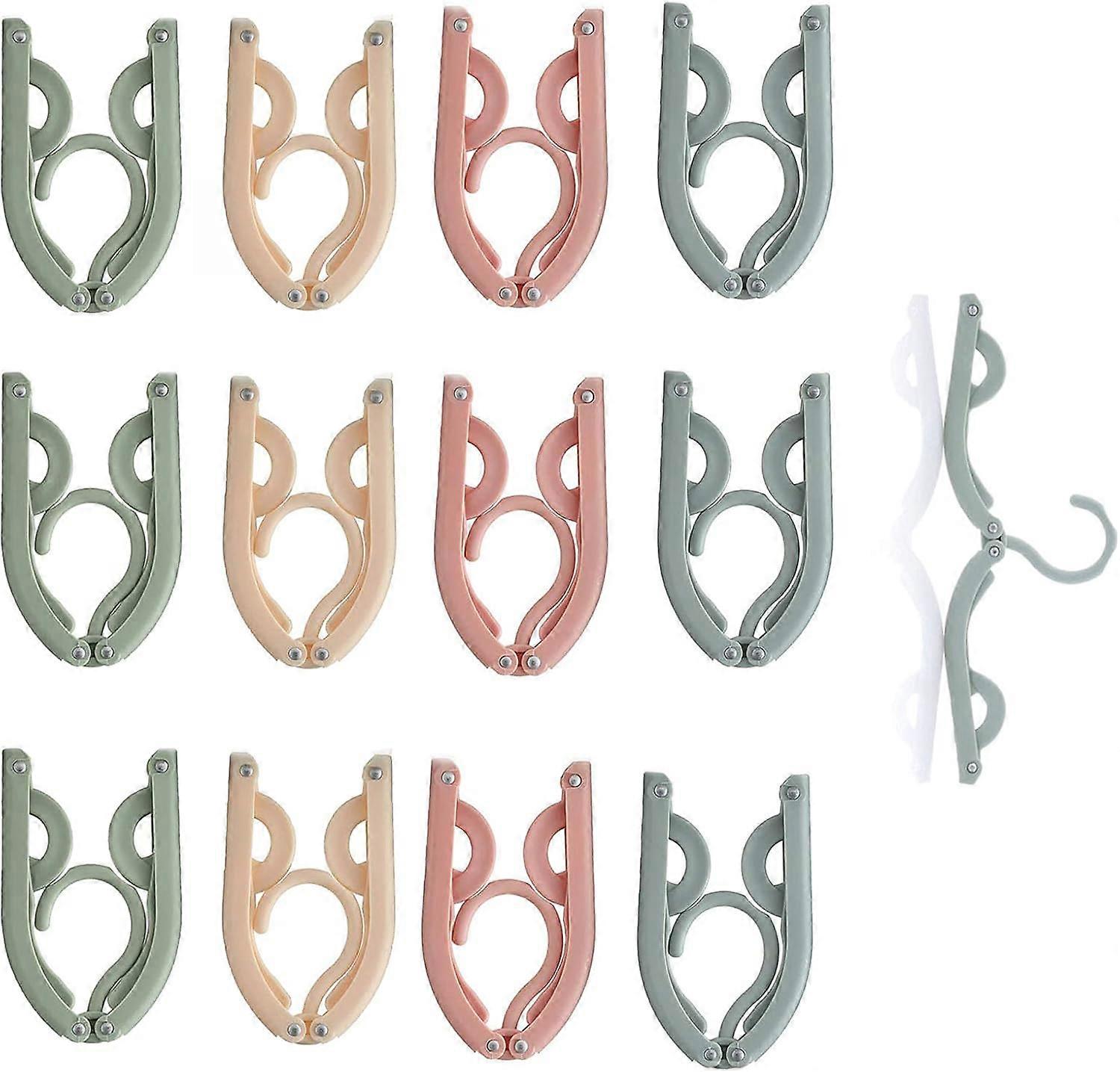 12 portable plastic hangers, foldable