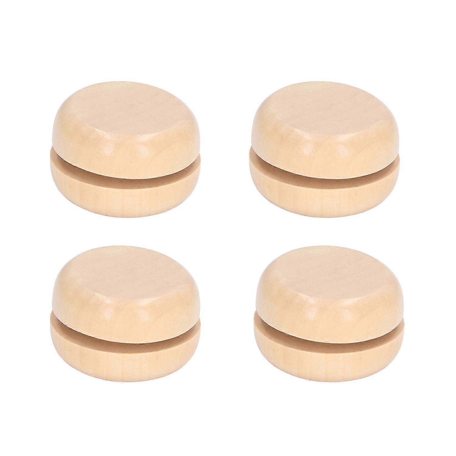 4Pcs Wooden Yoyo Small Size Portable Premium Durable Wood Unfinished Surface DIY YoYo Plain Wooden Y