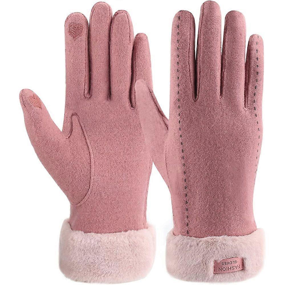 ZASFOU Damen Winter Touchscreen Handschuhe mit warmem Fleecefutter