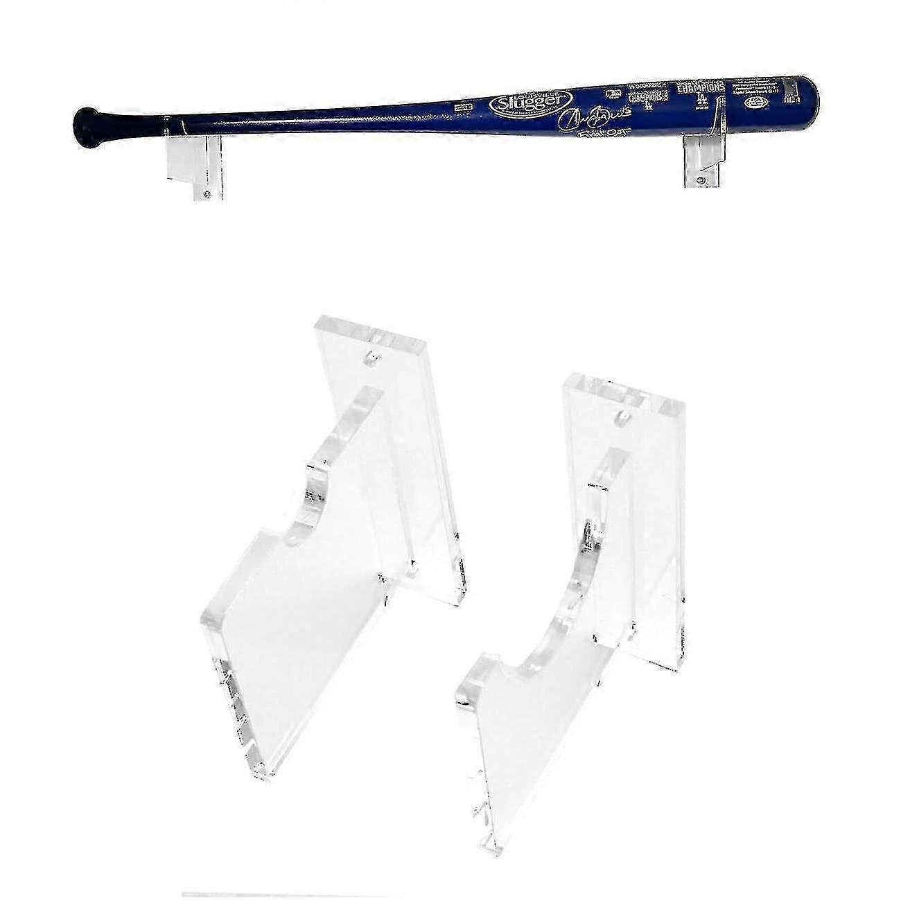 Basebollträ väggmonterat displayhållare stativ, klar akryl basebollträ hållare