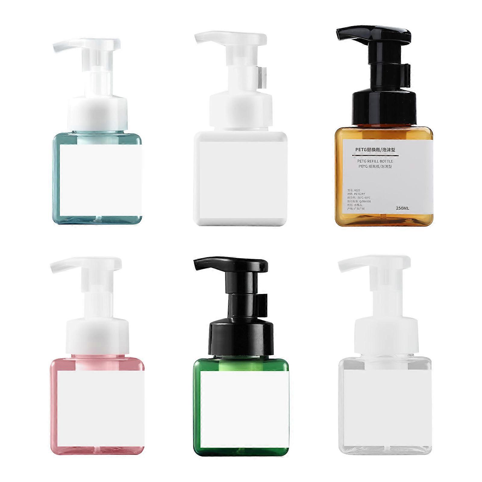 Portable Foam Bottle Liquid Dispenser 250ml Empty Pump Press Shampoo Bottles for Body Wash Lotion Face Clean Cream