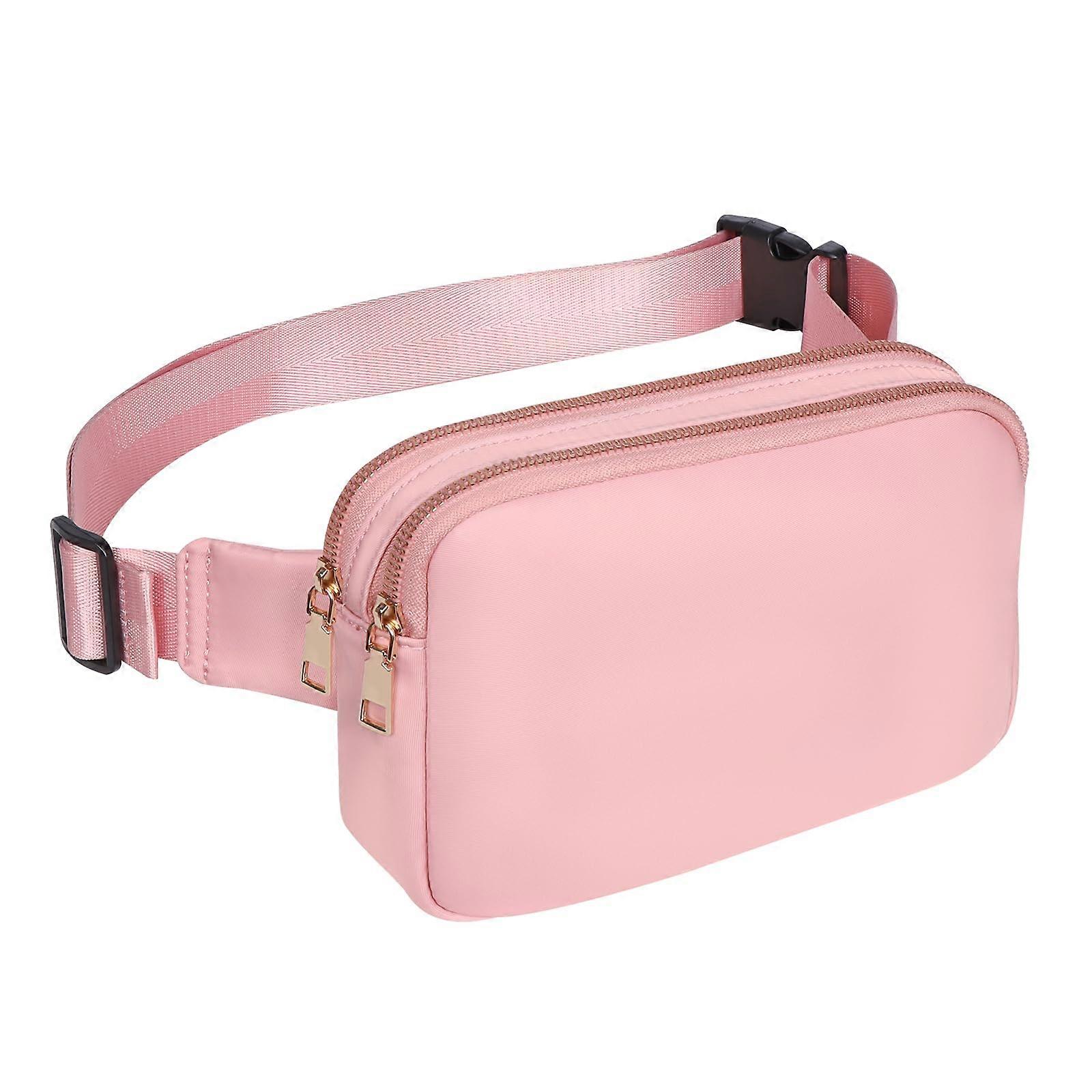 Pink Fanny Pack for Women, Mini Adjustable Belt Bag, Lightweight Nylon Material, Ideal for Festivals and Travel