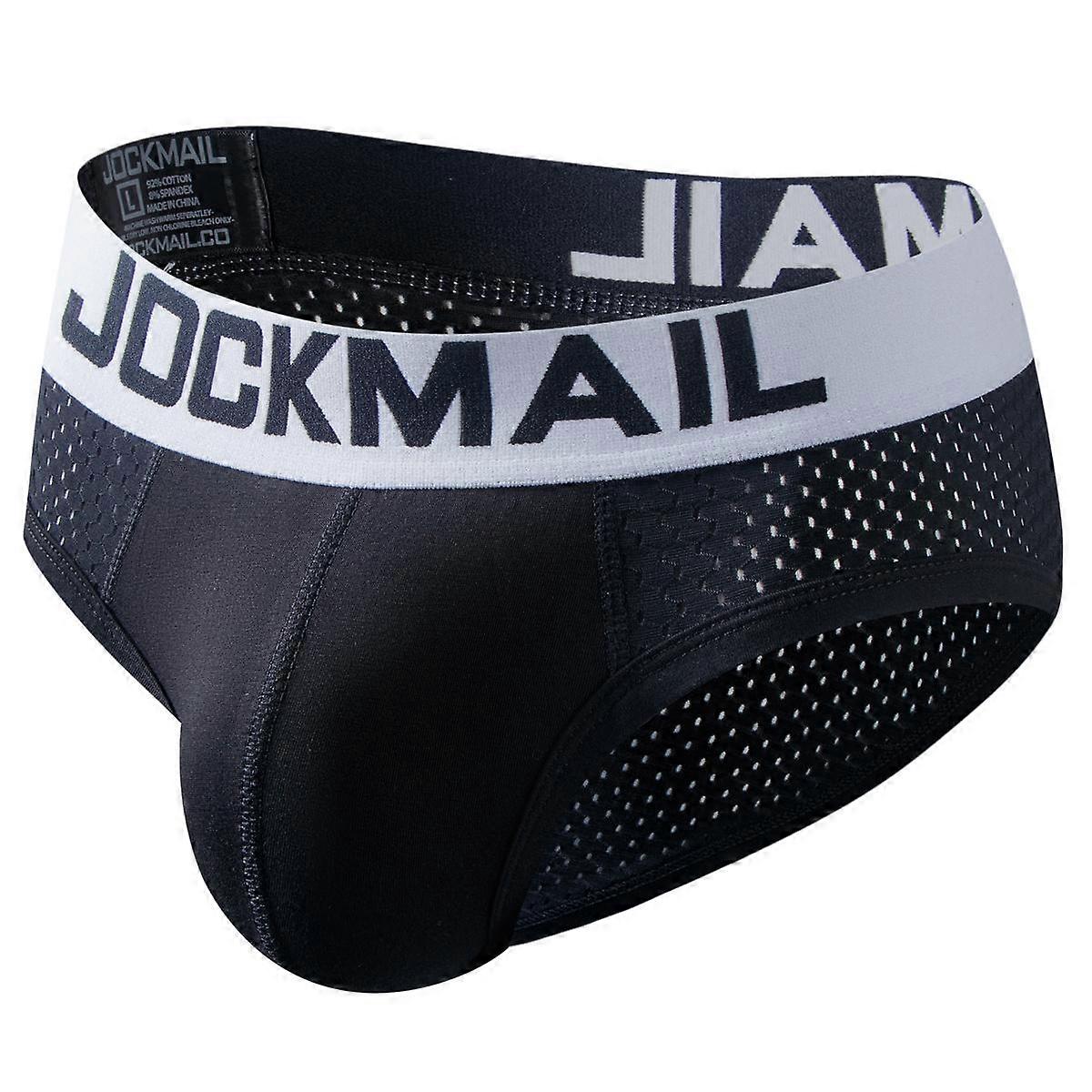 Briefs JOCKMAIL Fashion Low Waist Breathable Mesh Men's Underwear Plain Everyday Casual Underpants