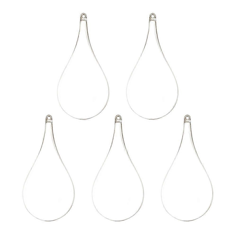 5 stk Dråpeformede baller Klare plastkuler Udødelige blomsterkuler DIY håndverk