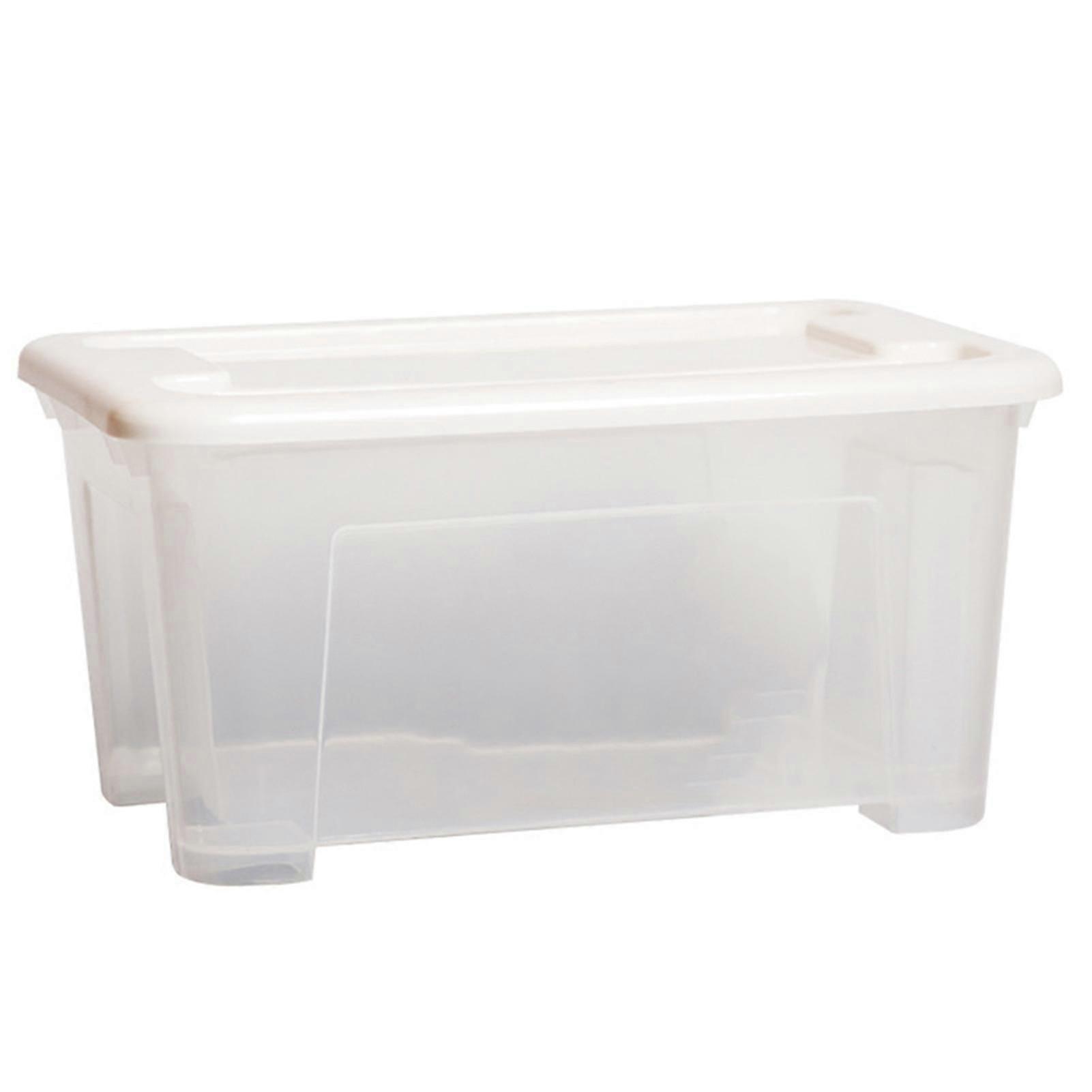 Plastic Storage Box with Lid Bathroom Cosmetics Sorting Basket for Home Supplies