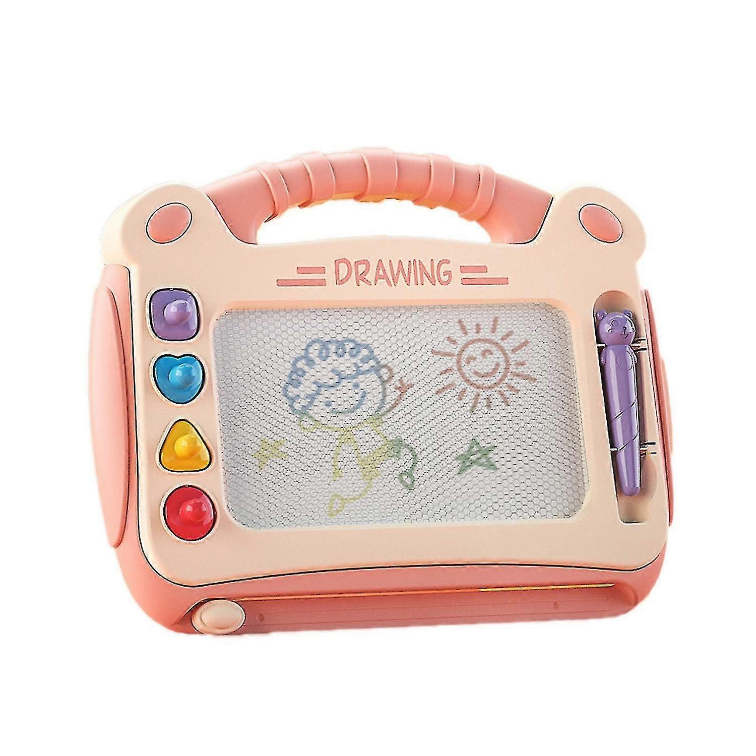 磁気製図板カラフル消去可能な落書きボード塗装スケッチパッドベビーキッズ学習おもちゃマグネットペンホルダーと4スタンプ