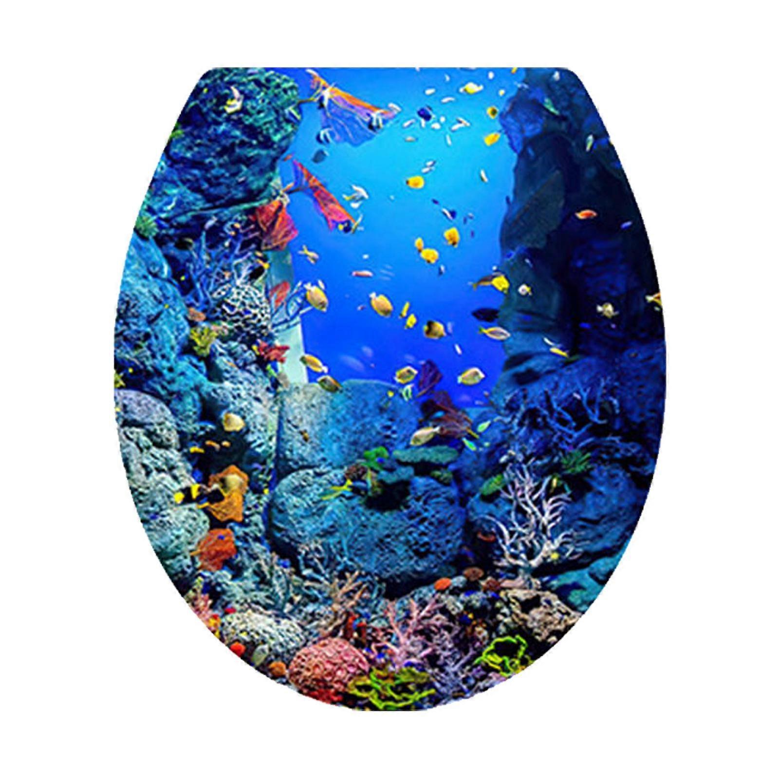 badrum toalettsits lock klistermärke dekorativ diy färgglada toalettskydd inredning