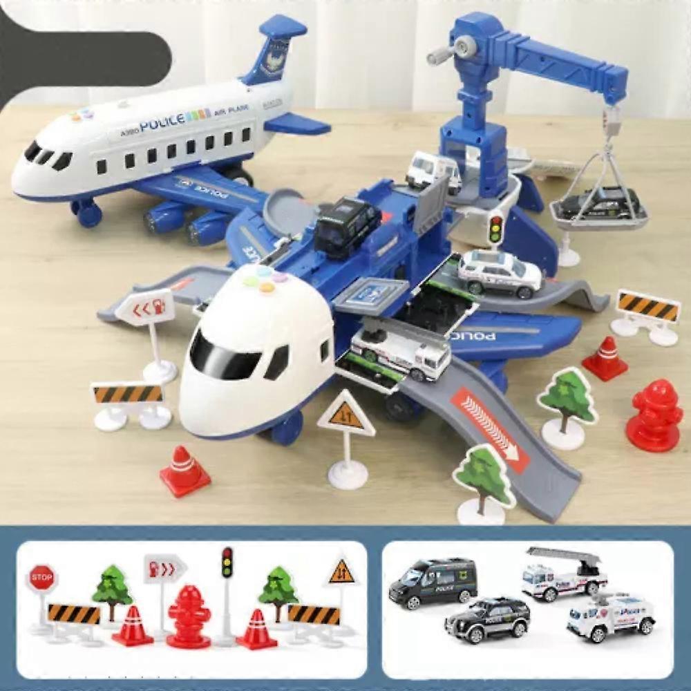 Kiddycorner Megaplane, Transportation Airplane Car Toy Set with Music and Light