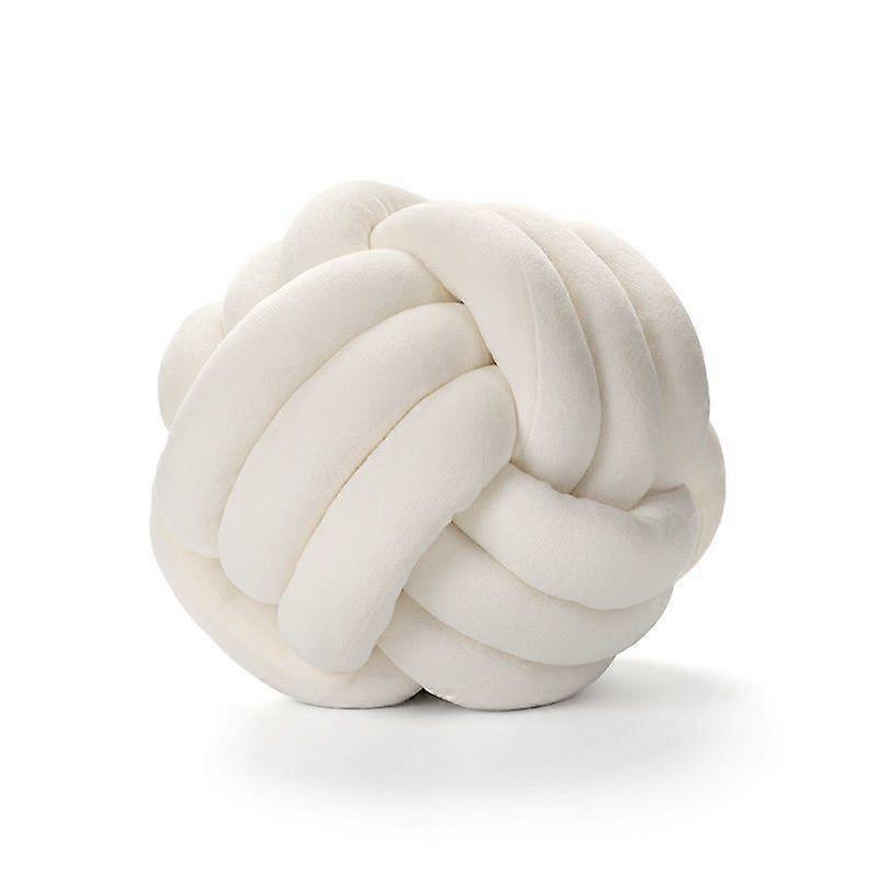 Soft Handmade Knotted Plush Pillow for Home Decor, 8.6 Inch Decorative Throw Cushion, Cozy Fabric, Multi-Color Options