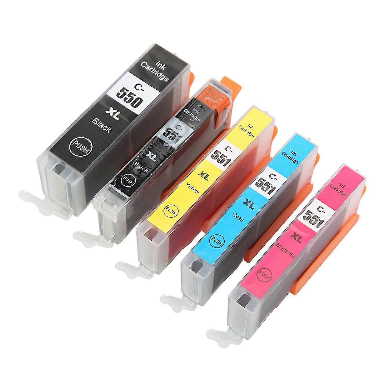 סט מחסניות דיו למדפסת ללא דהייה החלפת מחסנית דיו מדויקת עבור PIXMA IP8750 BK BK C M Y 5 צבעים