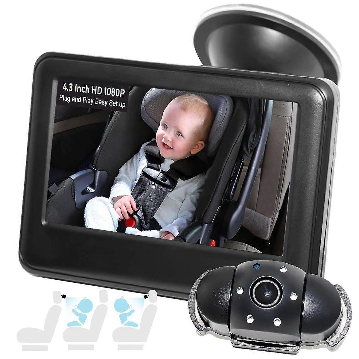 Monitor de bebé de video monitor de bebé monitor de bebé de video LCD de 4,3 pulgadas, monitor de bebé de gran angular de 120 °