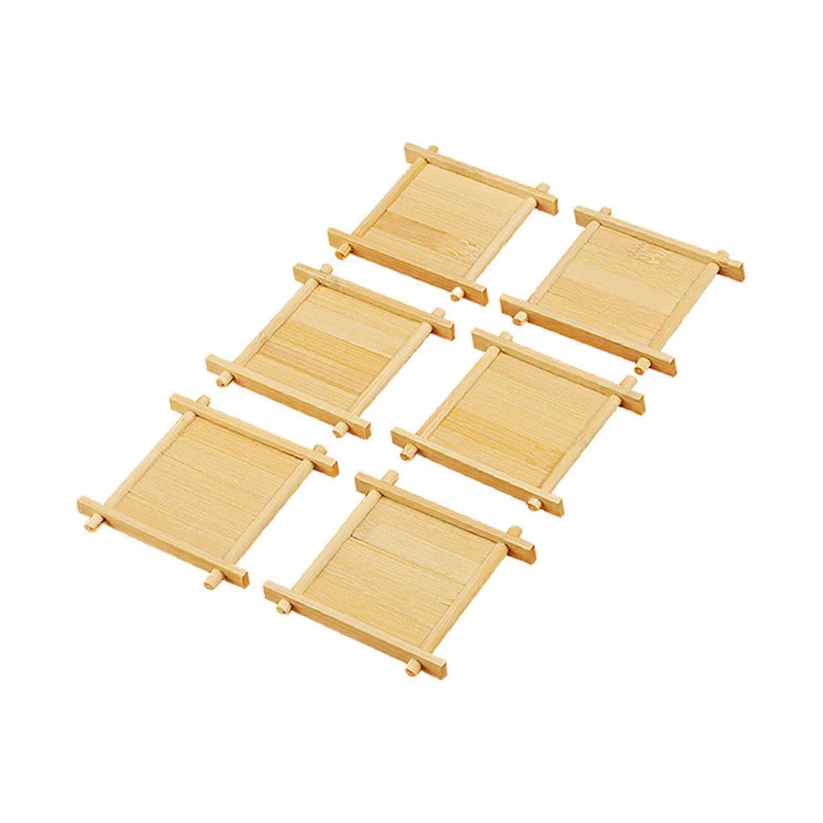 Bakverk Serveringsbricka Bambu Vävd Korgbricka Rustik, Cupcake Bricka, Bambu