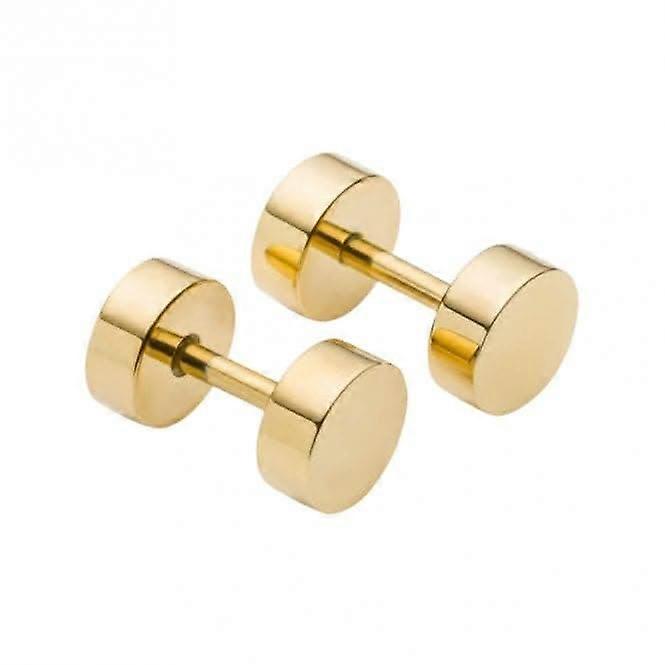 Plain Round Gold Plated Stud Earrings E6286