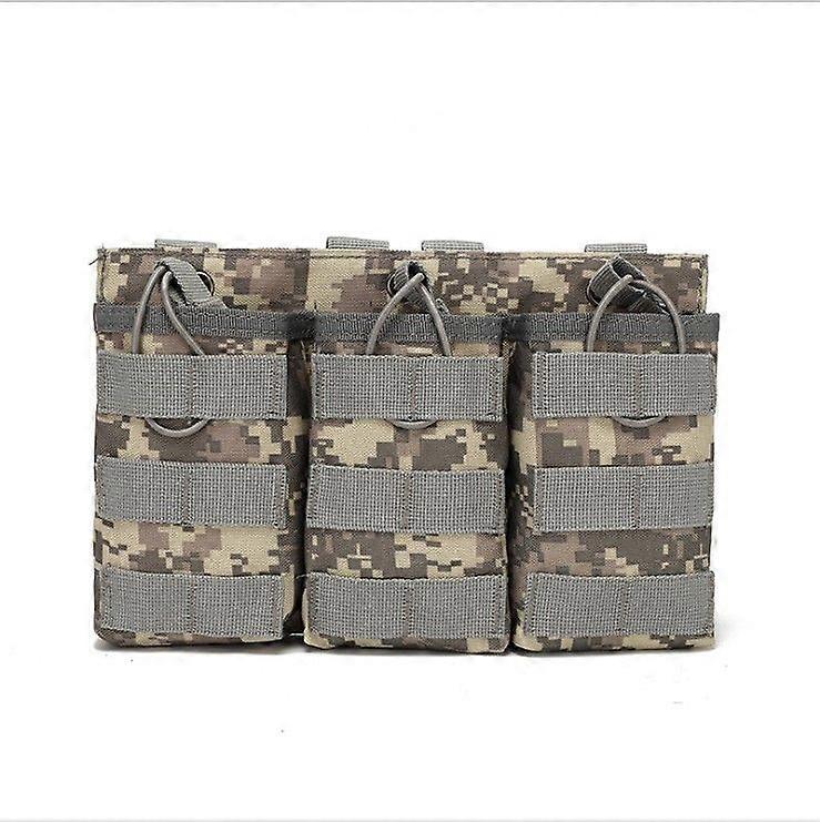 Bicycle Bags, Tactical Triple Cartridge Clip Pouch Field Vest Molle Accessory Kit Sundry Bag Ak M4 Storage Bag Interphone Package