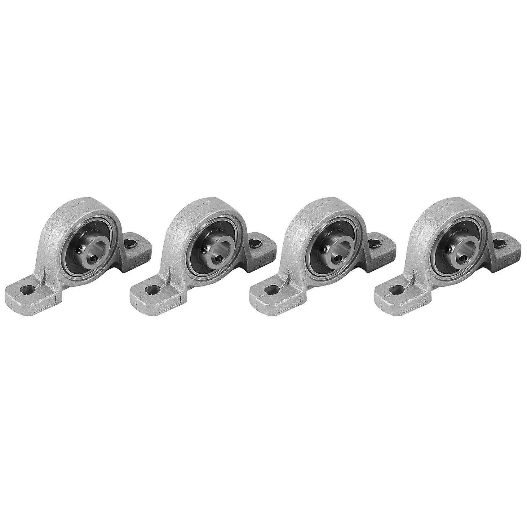 4Pcs KP08 Pillow Block Mounted Ball Bearing (8mm Bore) Zinc Alloy