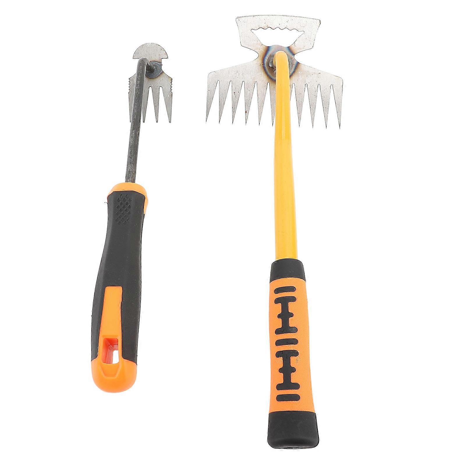 Small Garden Rake, Weeding Tool, Gardening Tools, 4 Teeth, 11 Teeth, Rubber Handle, Ideal for Gardening, Cultivating, Loosening