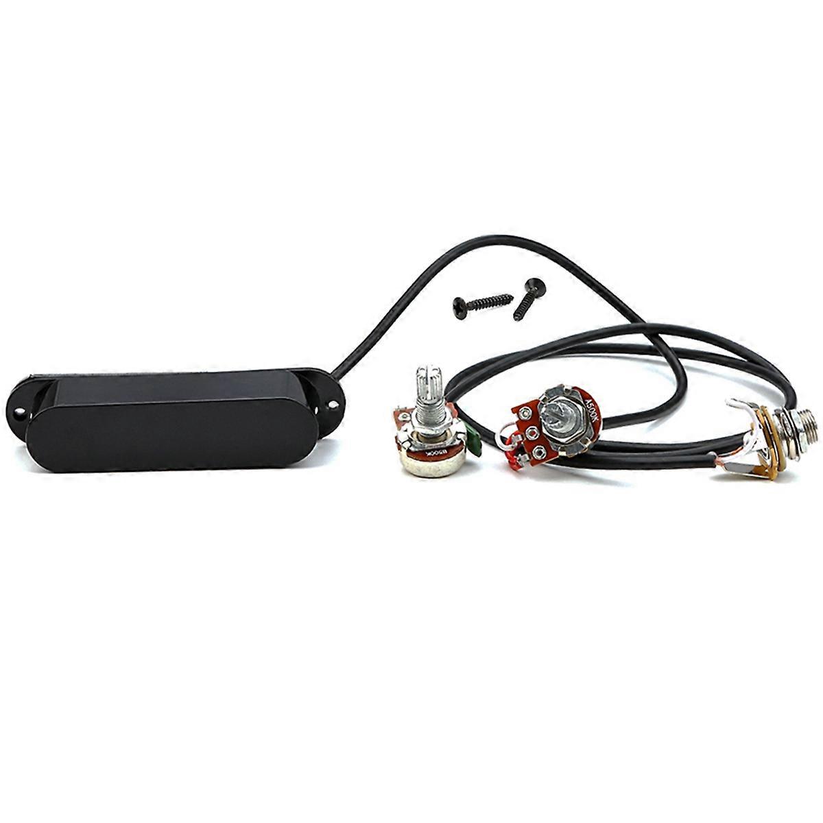 Closed Single Coil Pre-Wired Pickup Harness with Volume Control