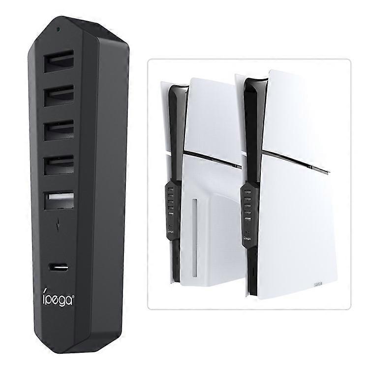 IPEGA PG-P5S003 6-in-1 USB 2.0 Hub Adapter for PS5 Slim Disc / Digital Data Transfer Docking Station