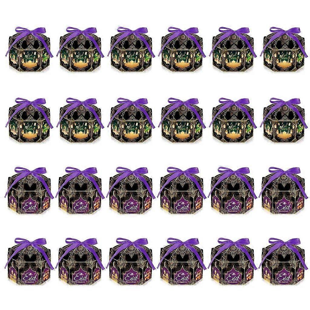 24 قطعة علب الجملون وشرائط تغليف الهدايا صناديق علاج حفلة العيد 6.88x5x3.5 بوصة