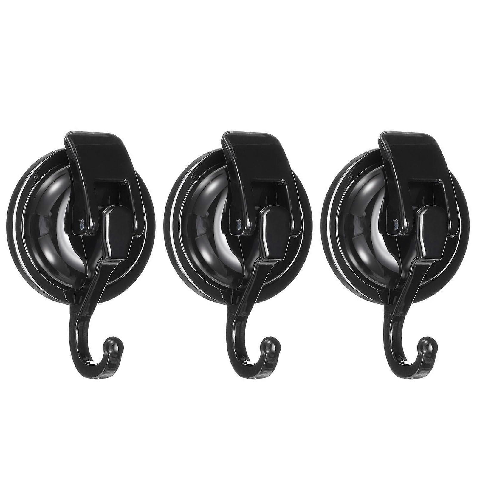 3 pcs Suction Cups Hooks Powerful Vacuum Removable Reusable for Bathroom Kitchen