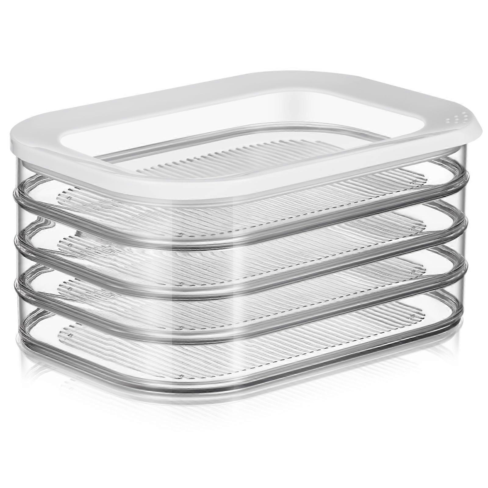 Stackable Deli Meat Container for Refrigerator Food Storage and Pantry Lunch
