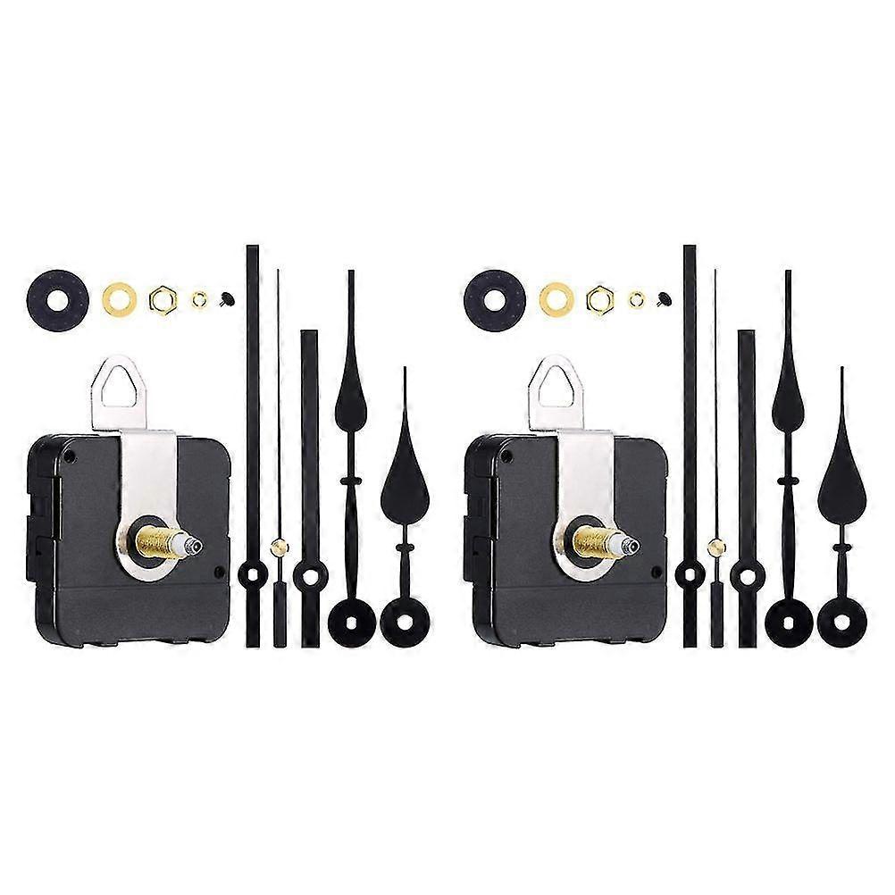 Premium DIY Clock Movement Set - 2 Rustic Clock Shafts, Durable Wall Clock Kit for Crafting & Replacement