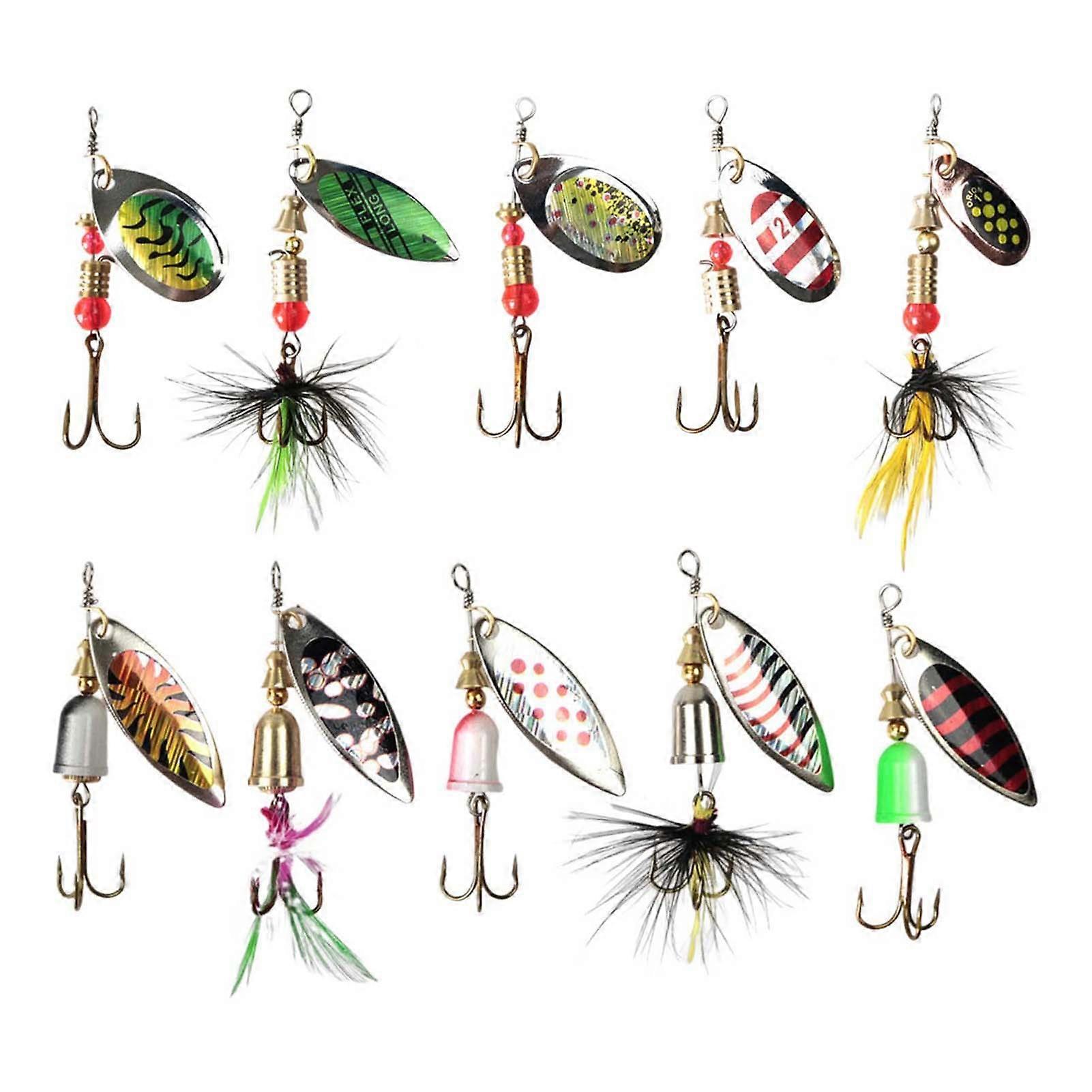 Hard Metal Fishing Lures Bait Functional Design with Sharp Treble Hooks Artificial Bait Suitable for Fishing Enthusiasts