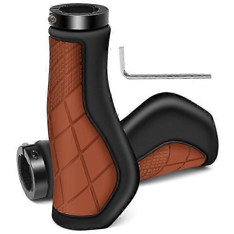 Bicycle Grips Ergonomic Grips Non-Slip Rubber Handlebar Grips,Bicycle Handlebar Grips for 22.2mm E-B