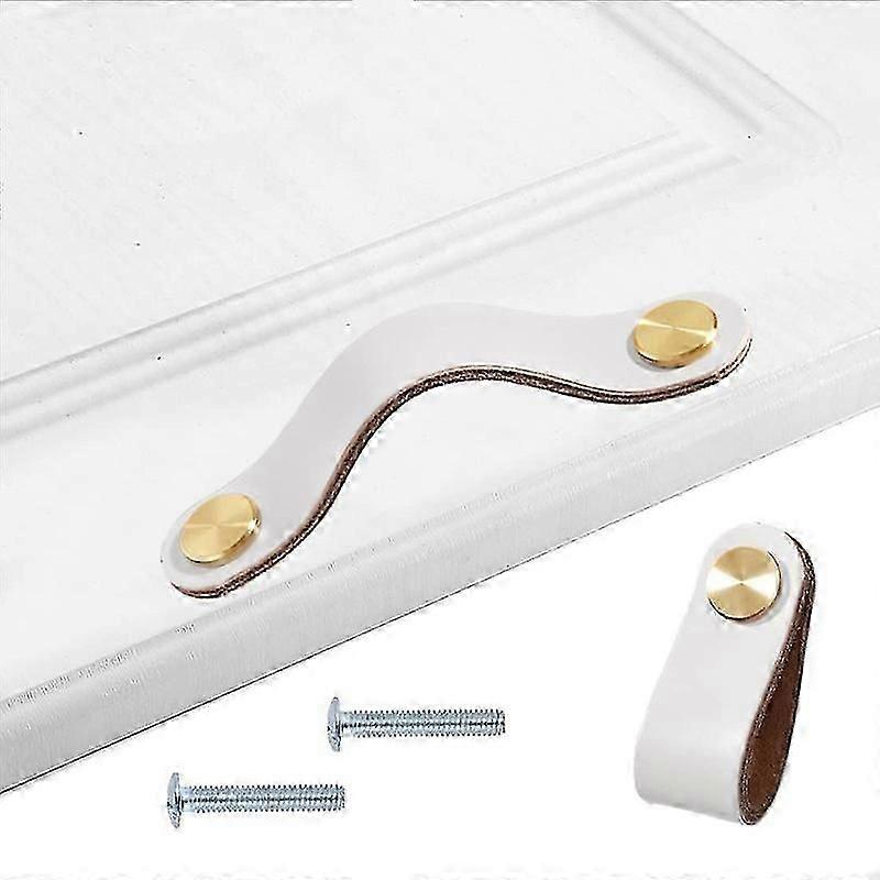 مقابض أثاث جلدية عتيقة - 4 قطع لخزائن المطبخ ، يالو