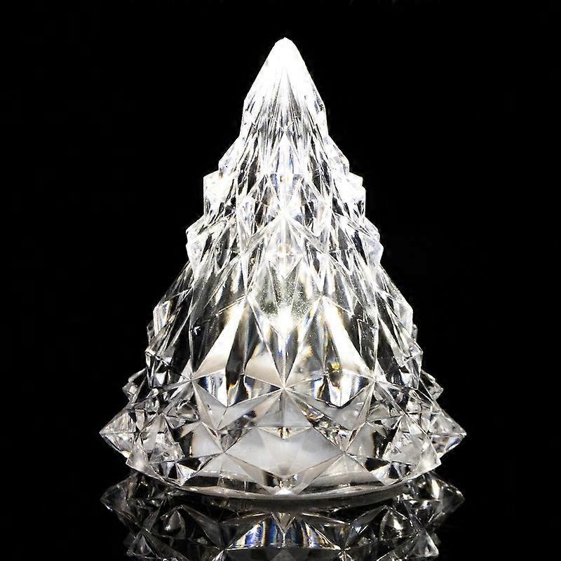 Christmas Tree Iceberg Diamond Crystal Lights Decorative Ambient Light Acrylic Ornaments, Color: Cold White