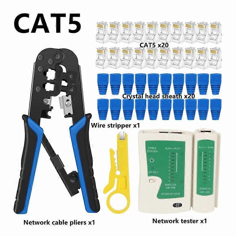 Network Repair Tool Set Network Tester Network Cable Professional Repair Tool Kits Network Cable Tester Kit Jumper Tester Computer Maintenance