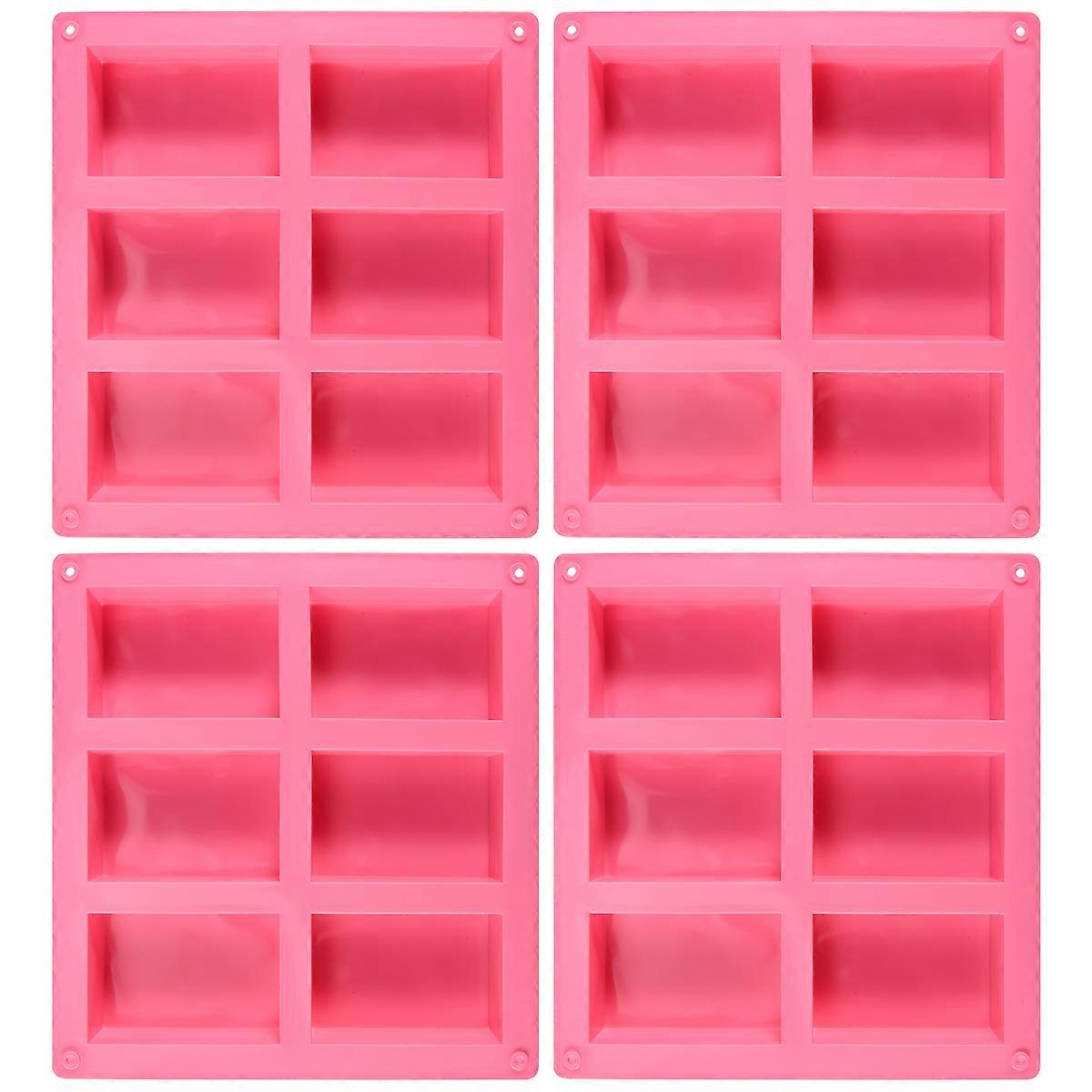 4 Pack Silicone Soap - 6 Cavity DIY Soap