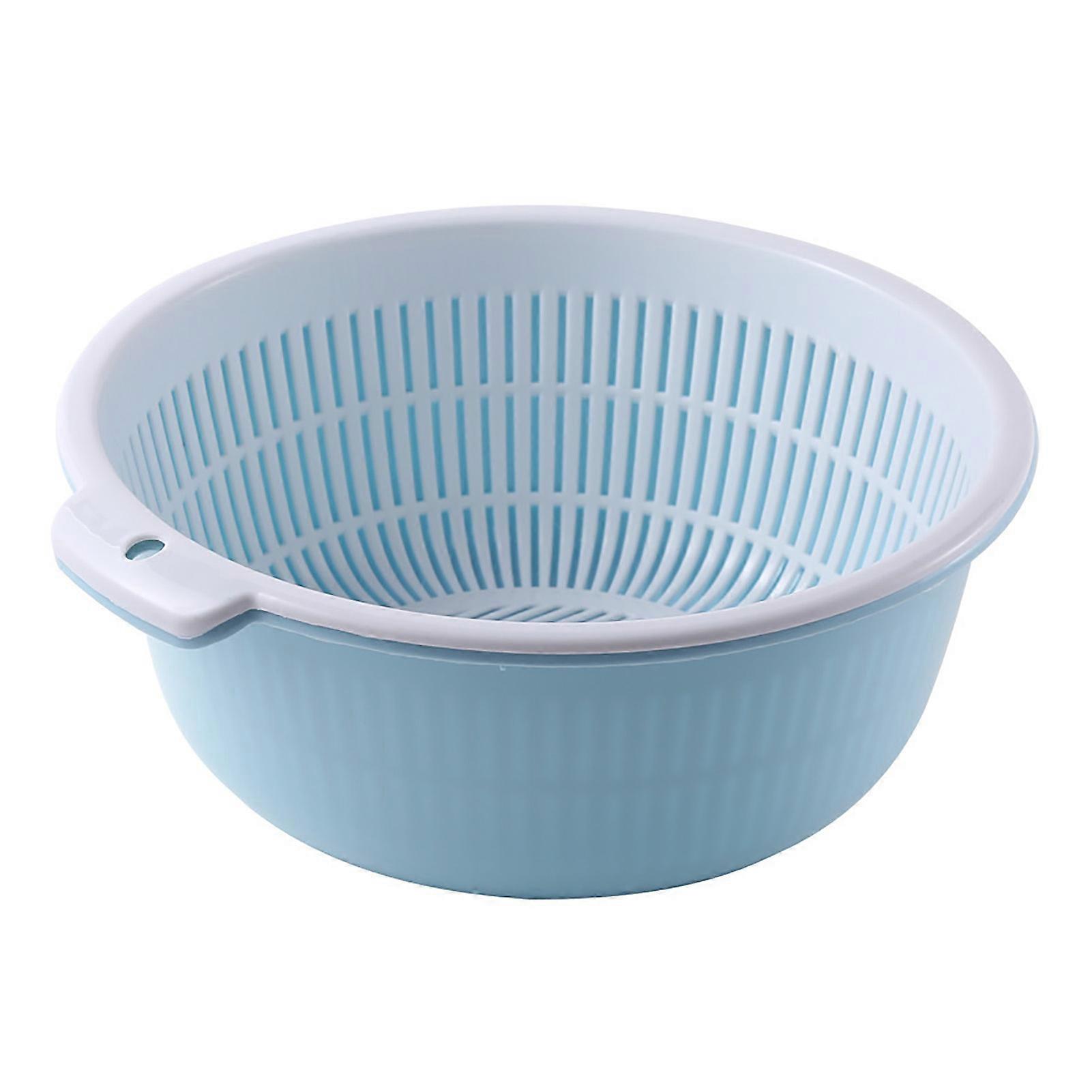 Kitchen Washing Multifunctional Thickened Large Capacity Double Layer Drainer Basket for Fruit Vegetable Rice