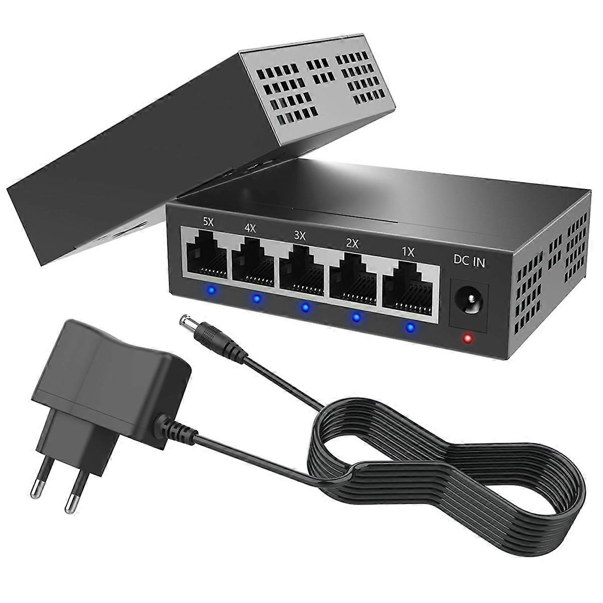 5 Port Gigabit Industrial Switch 1000Mbps Mini Network Ethernet Switch Home Splitter Office Network