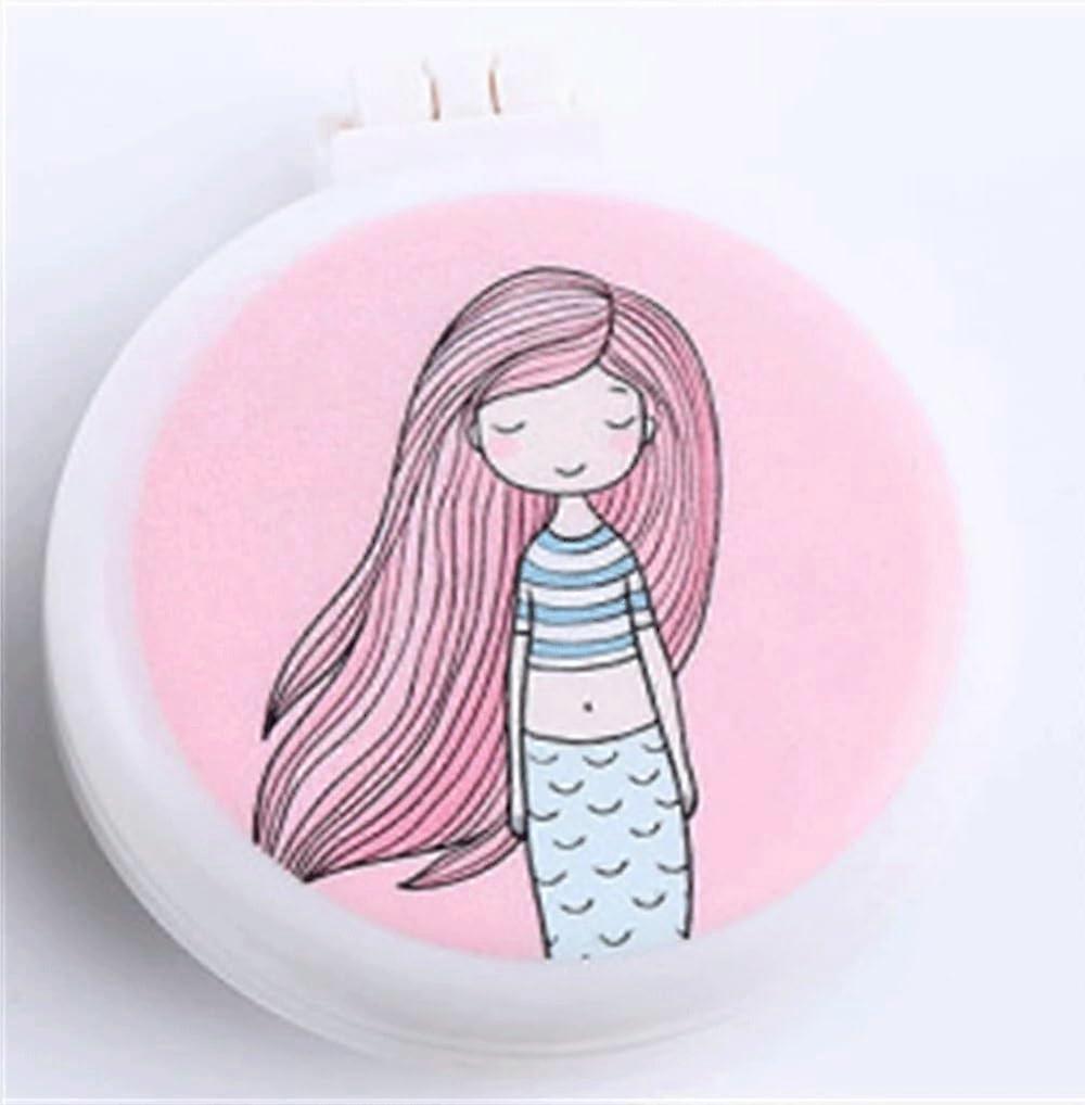 Travel Folding Comb Hairbrush Mini Round Pocket Comb for Women, Airbag Foldable Design for Home and Dormitory Use