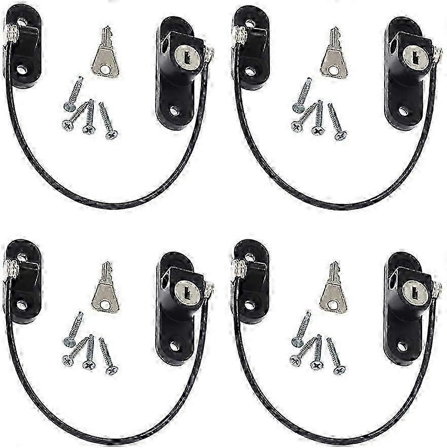 4 PCS Security Window Lock, Window Security Door Jigger with Key