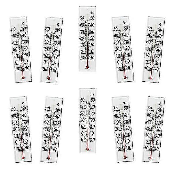 10-pack Indoor Thermometer 10 To 50 Degrees Celcius, Column