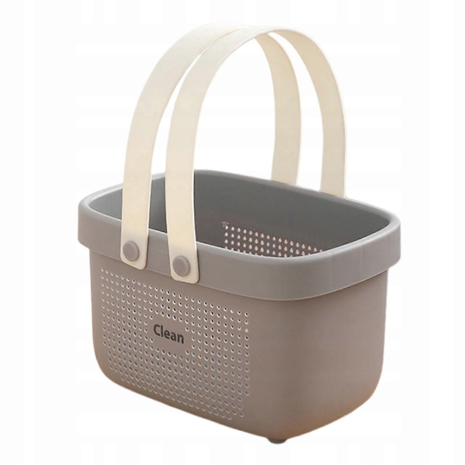 Storage Tote Shower Organizer Gray And White
