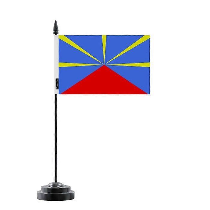 Table Flag - Multicolored - 14 x 21 cm - Plastic Pole - Double-Sided Print - Outdoor Use