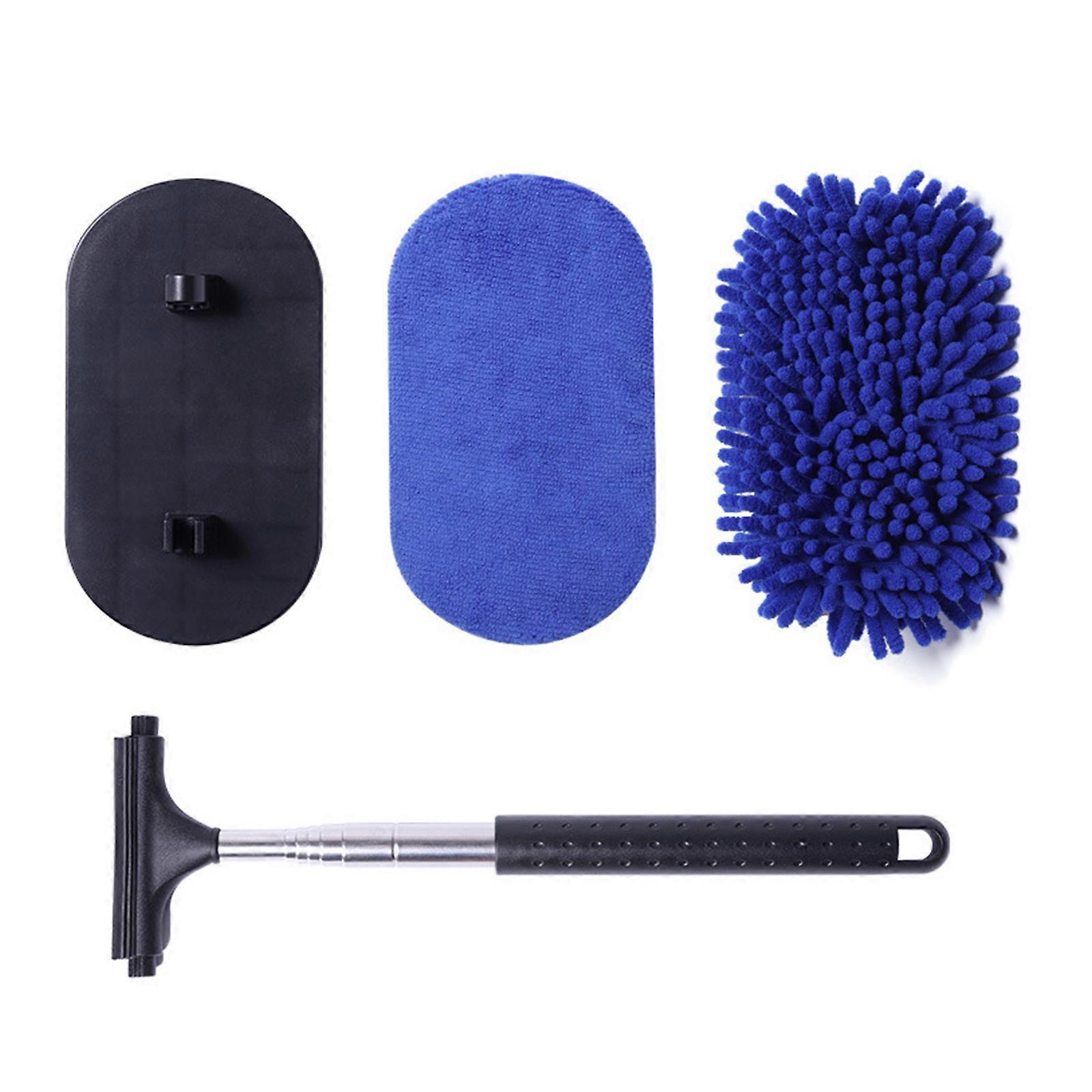 Car Window Cleaner Tool Expandable Windshield Cleaning Tool with Microfiber Pads Simple to Operate for Auto Glass Home
