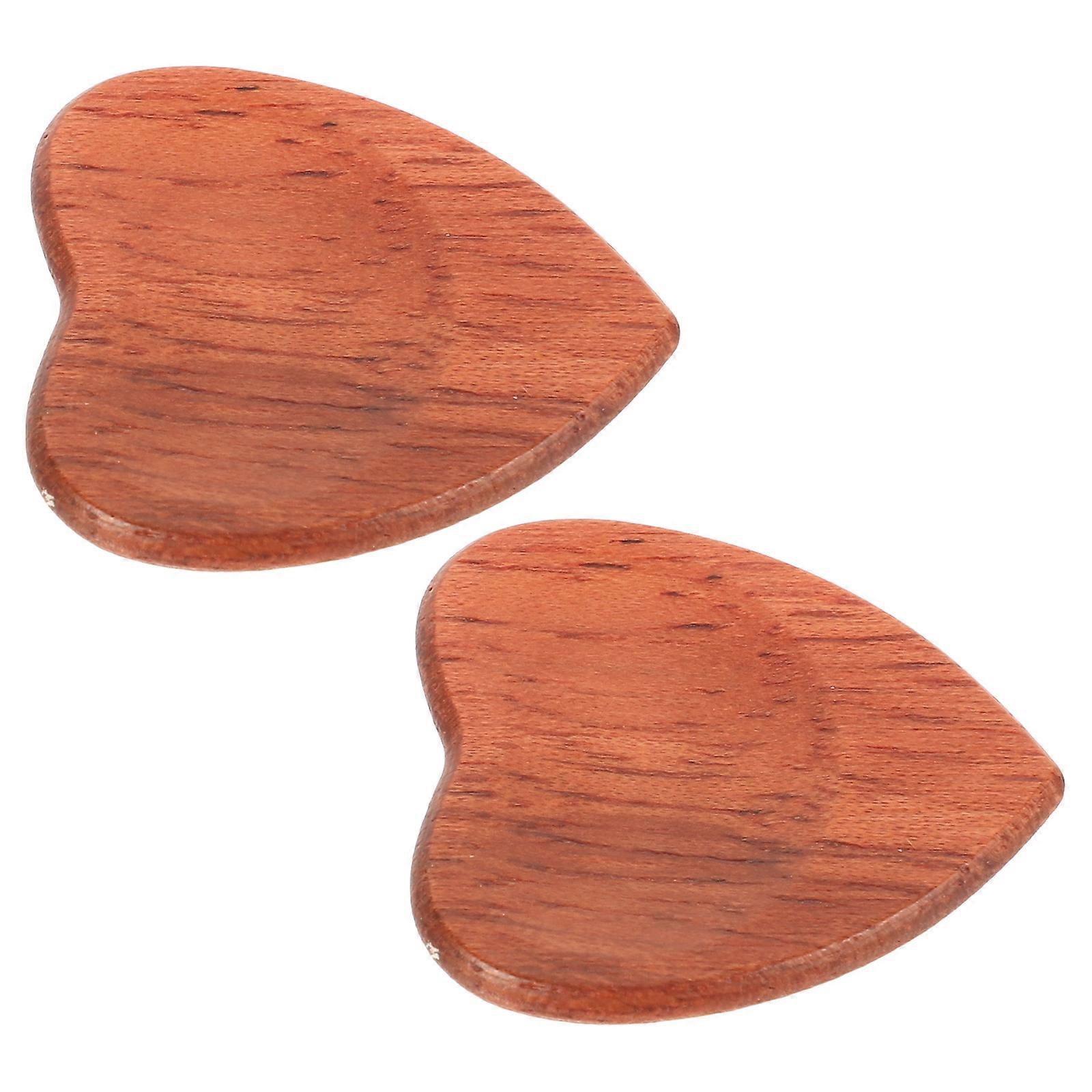 Heart Shape Wooden Guitar Picks, Smooth Edges, Lightweight & Durable, for Electric & Acoustic Guitars and Stringed Instruments