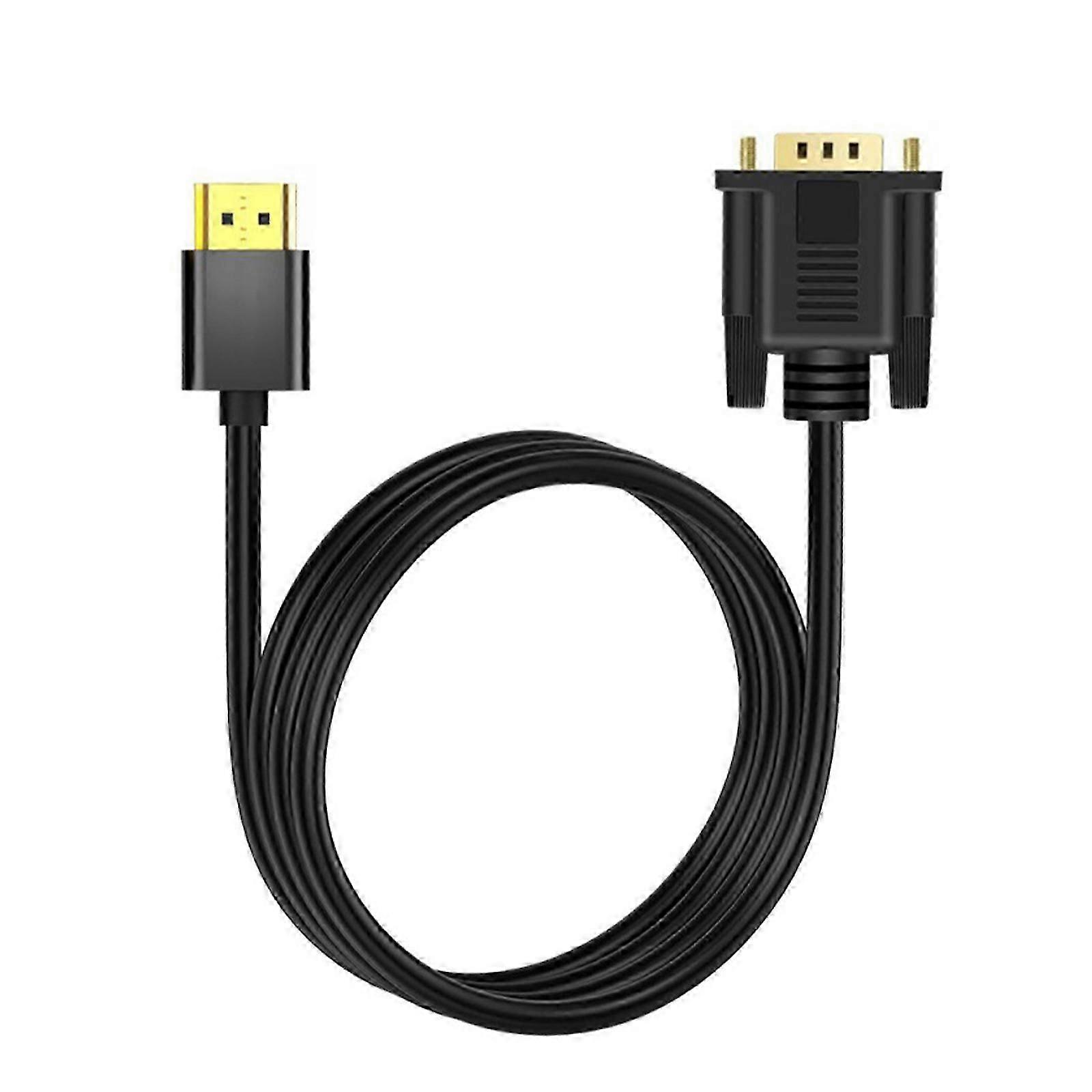 HDTV to VGA 15 Pin Male Conversion Connector Converter Video Transfer Cable 1080P Support, High Resolution Video Output