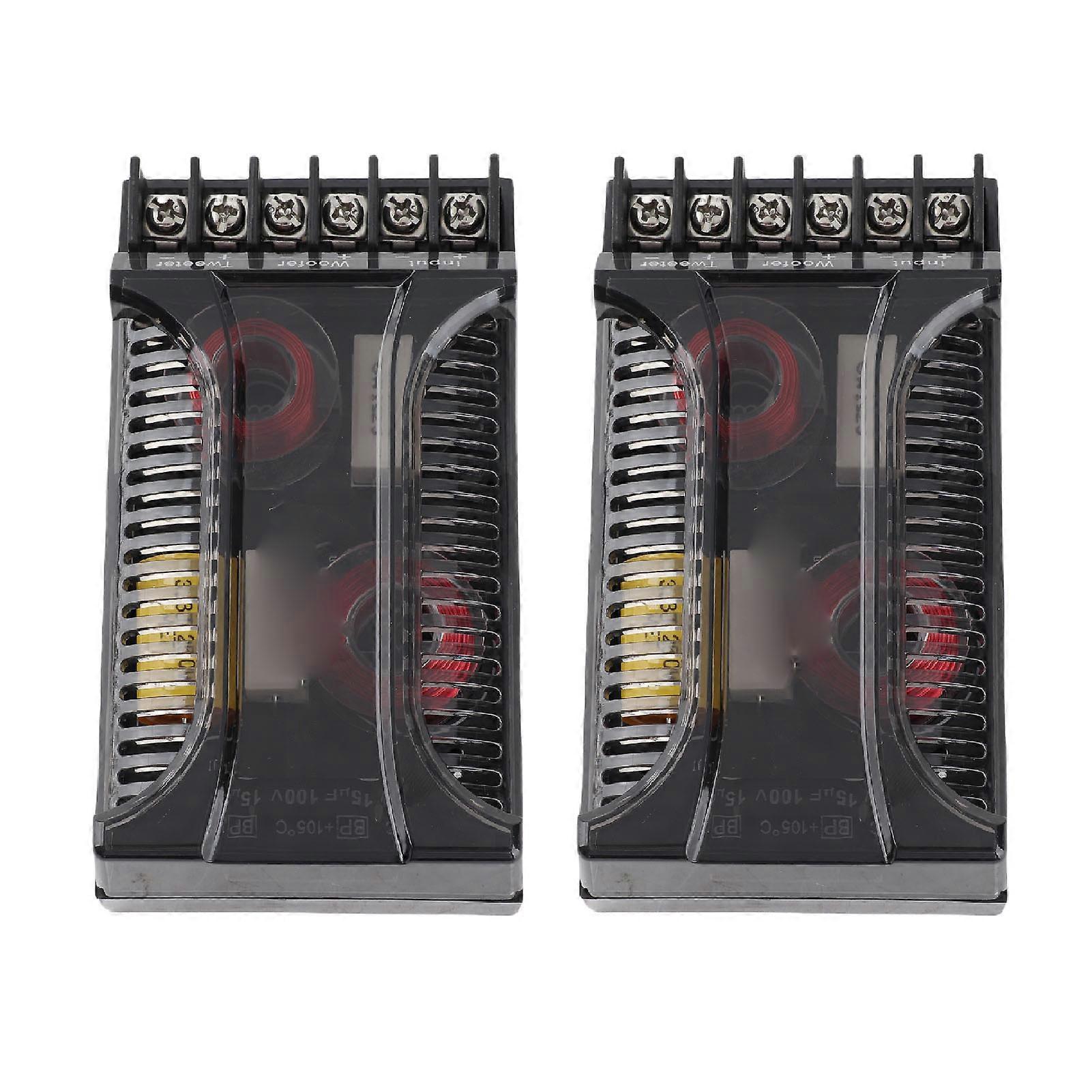 BOROCO Car Speaker Frequency Divider 2Pcs 2 Way Car o Crossover Overcurrent Protection Universal Heat Dissipation Speaker Frequency Divider