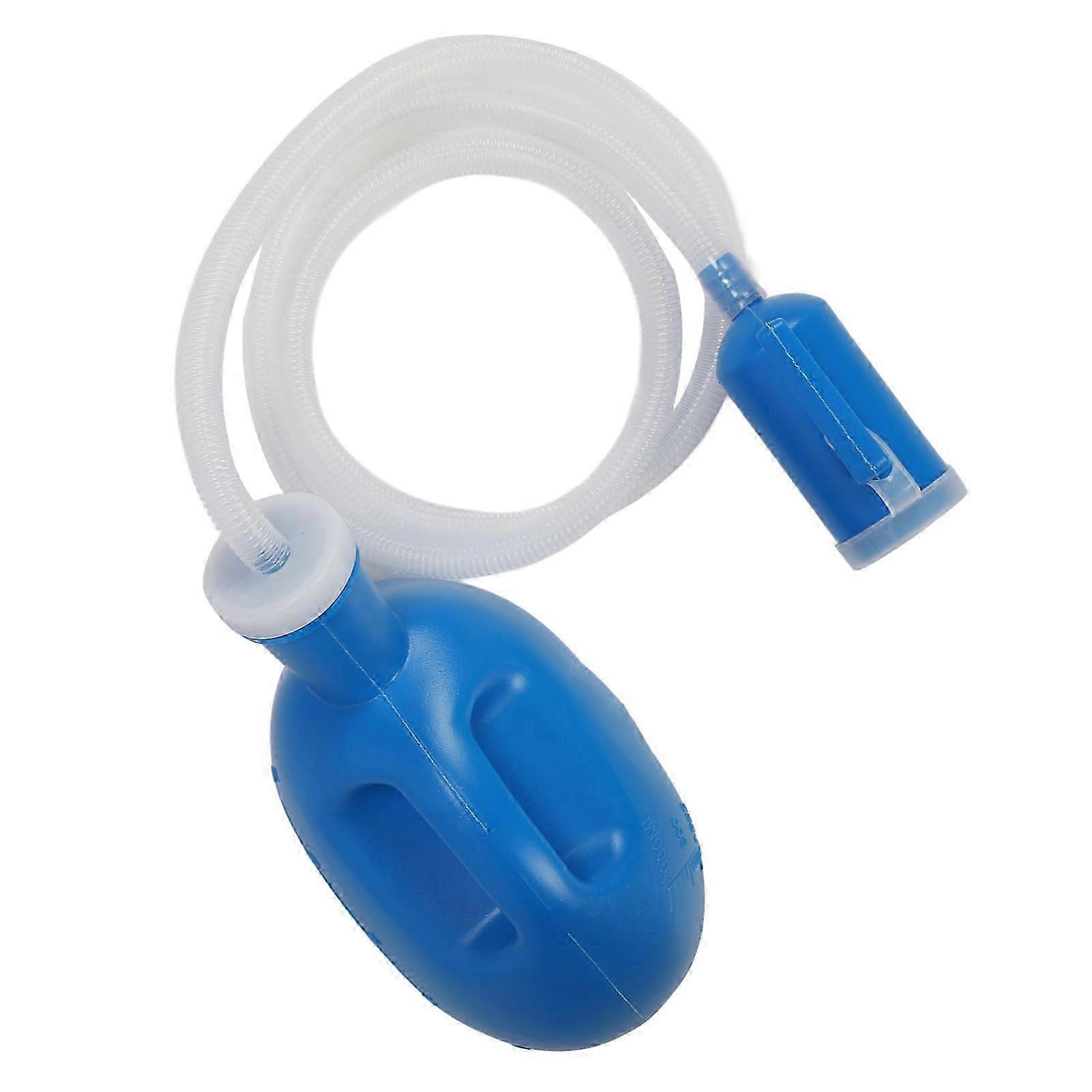 2000ml Men Urinal Bottle Large Capacity Spill Proof Urine Bottle for Bedridden Patients Blue